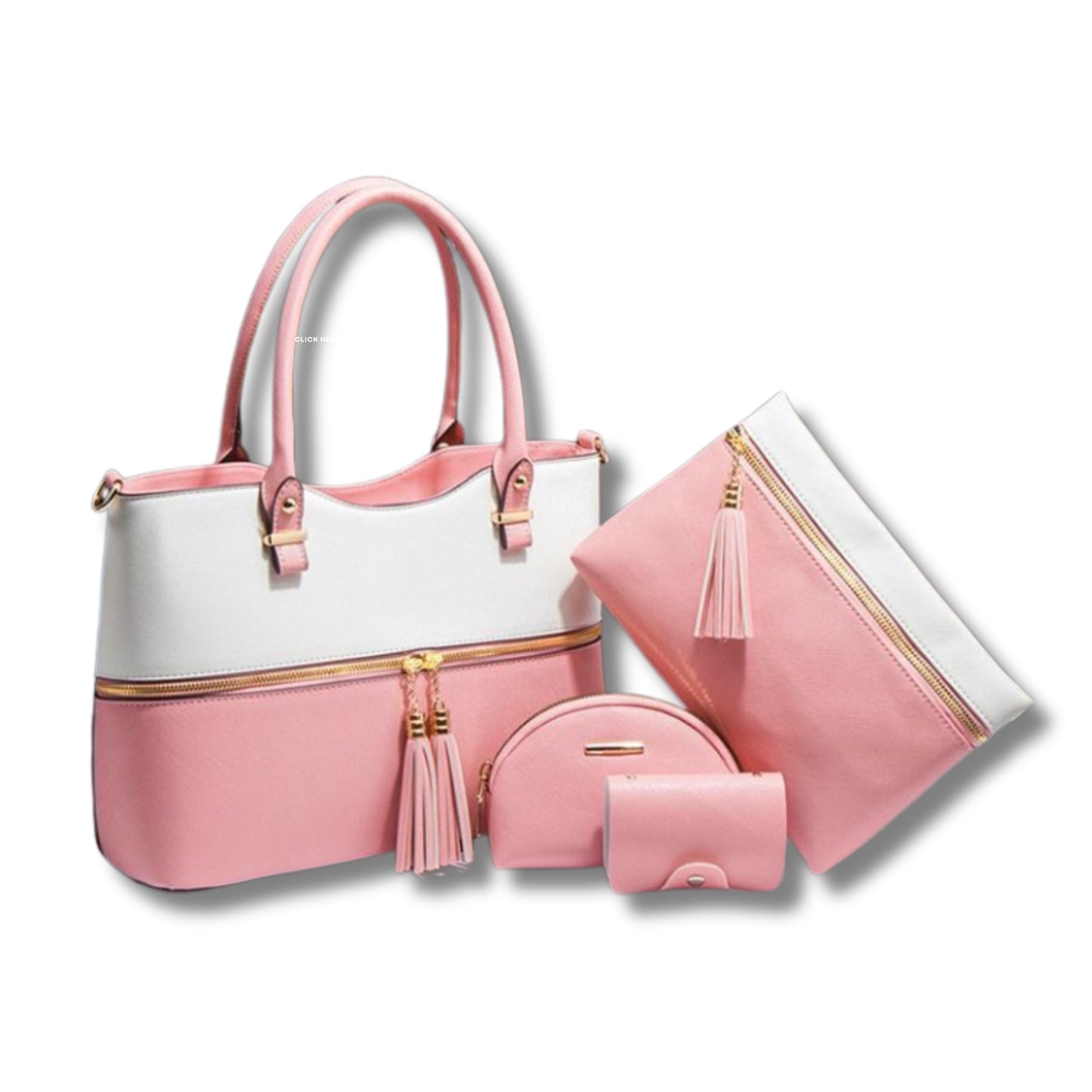Stylish 4-Piece Handbag Sets for Women | Elegant Leather Tote Bags with Matching Accessories