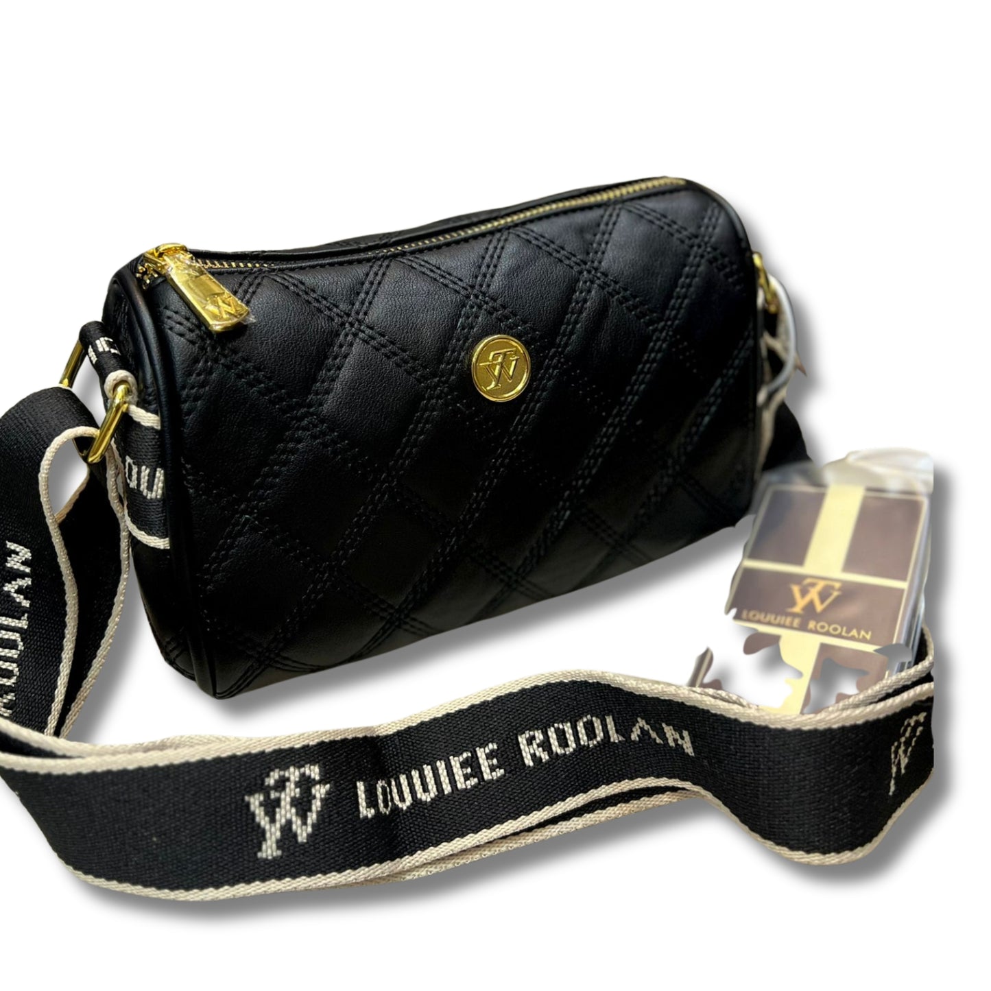 Top Quality Black Quilted Leather Crossbody Bag