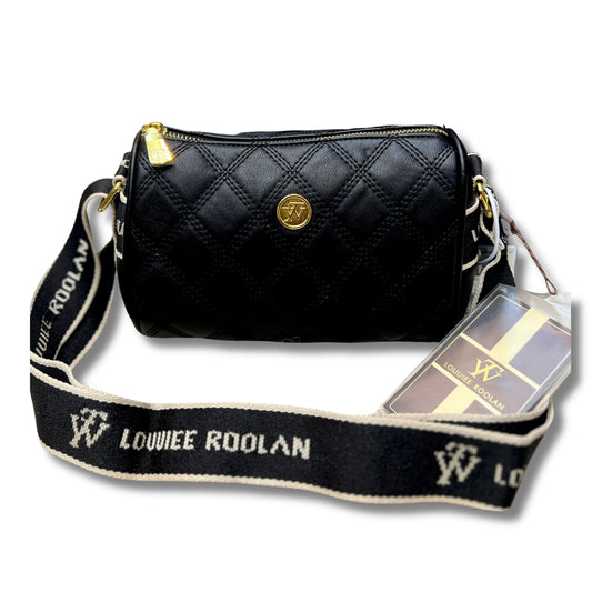 Top Quality Black Quilted Leather Crossbody Bag