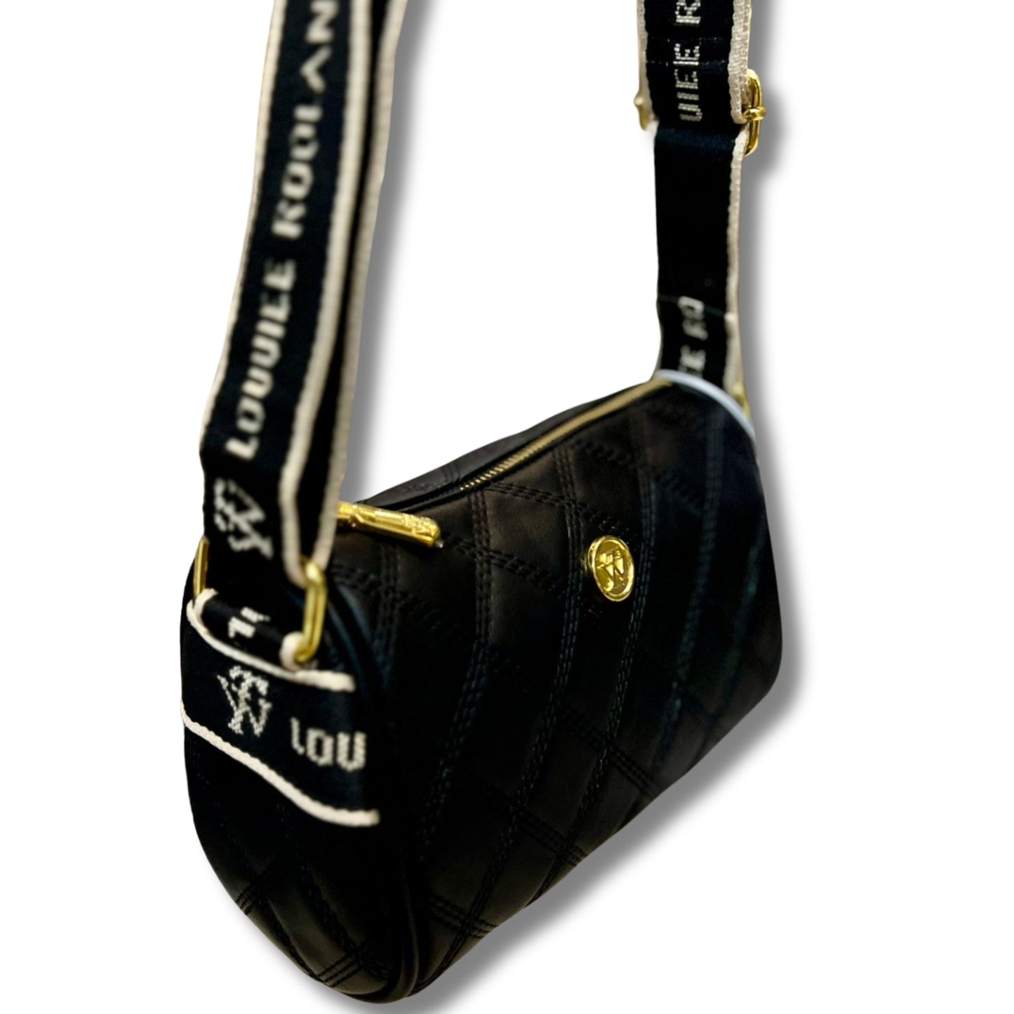 Top Quality Black Quilted Leather Crossbody Bag