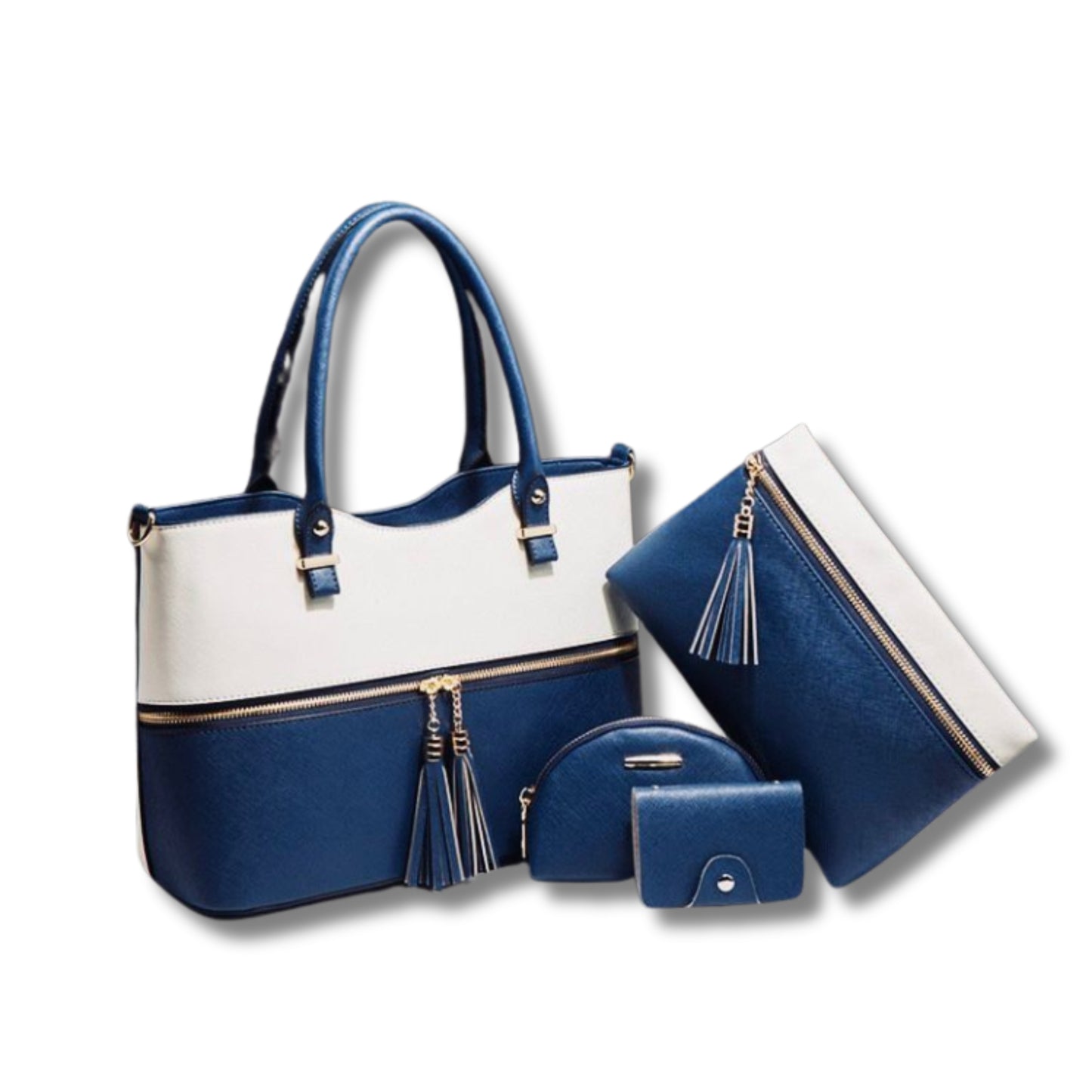 Stylish 4-Piece Handbag Sets for Women | Elegant Leather Tote Bags with Matching Accessories